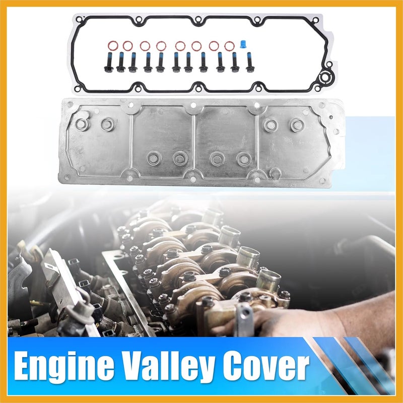Partuto Engine Block Valley Cover Kit with Gasket Bolt 12610141 12598832 LS2 LS3 LS7 for Chevrolet Silverado 1500 2007-2013 for GMC Sierra Replacement - Image 2